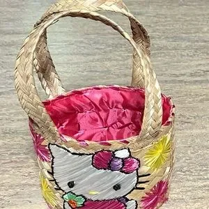 Hello Kitty Accessories Nwot Hello Kitty Straw Bag With Katie